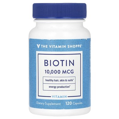 The Vitamin Shoppe, Biotyna, 10 000 mcg, 120 kapsułek The Vitamin Shoppe, Biotyna, 10 000 mcg, 120 kapsułek