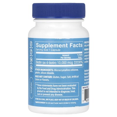 The Vitamin Shoppe, Biotyna, 10 000 mcg, 120 kapsułek The Vitamin Shoppe, Biotyna, 10 000 mcg, 120 kapsułek