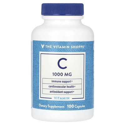 Witaminy Shoppe, witamina C, 1000 mg, 100 kapsułek