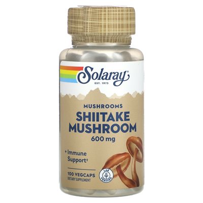 Solaray, grzyby, grzyby shiitake, 600 mg, 100 warzyw Solaray, grzyby, grzyby shiitake, 600 mg, 100 warzyw