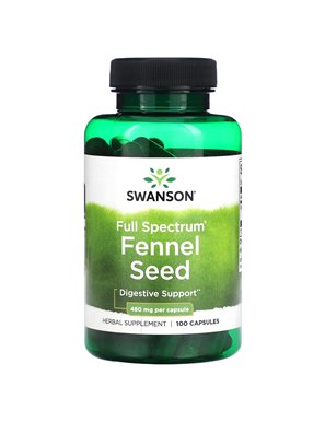 Swanson, Pełny Spektrum Ziaren Fenkułu, 480 mg, 100 Kapsułek Swanson, Pełny Spektrum Ziaren Fenkułu, 480 mg, 100 Kapsułek