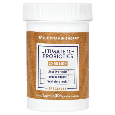 The Vitamin Shoppe, Ultimate 10+ probiotyki, 20 miliardów CFU, 30 kapsułek warzywnych