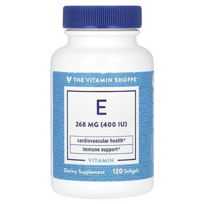 Witaminy Shoppe, witamina E, 268 mg (400 IU), 120 miękkich
