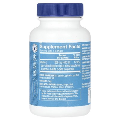 Witaminy Shoppe, witamina E, 268 mg (400 IU), 120 miękkich