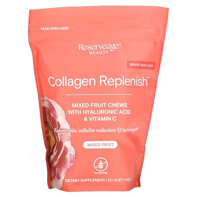 Reservage Beauty, kolagen uzupełniają żucie, mieszane owoce, 60 miękkich żuć Reservage Beauty, kolagen uzupełniają żucie, mieszane owoce, 60 miękkich żuć
