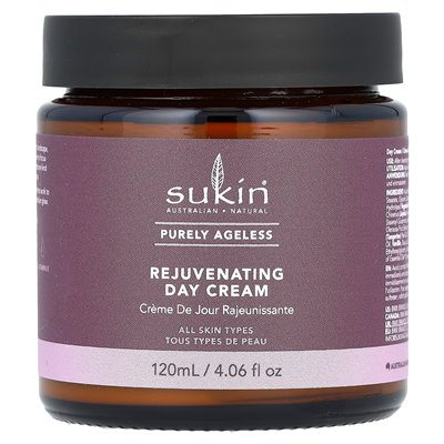 SUKIN, Pure Timeless, Rejuvenating Day Cream, 4.06 fl oz (120 ml)