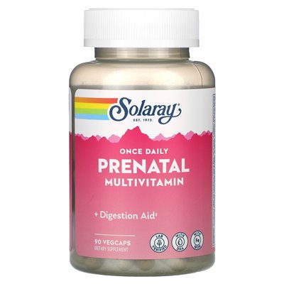 Solaray, Einmal täglich, Pränatales Multivitamin, 90 vegetarische Kapseln