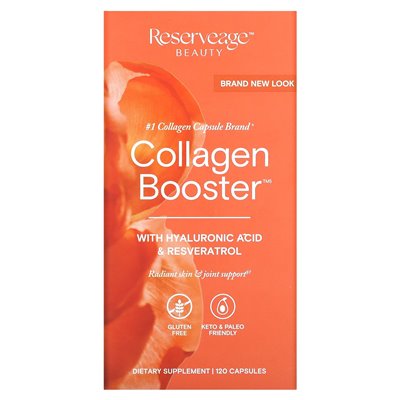 Reserveage Beauty, Collagen Booster mit Hyaluronsäure und Resveratrol, 120 Kapseln