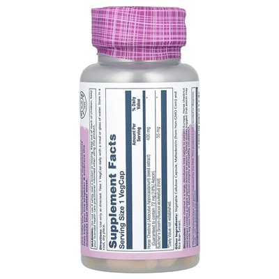 Solaray, ätherische Extrakte, Rosskastanie, 400 mg, 60 Gemüse