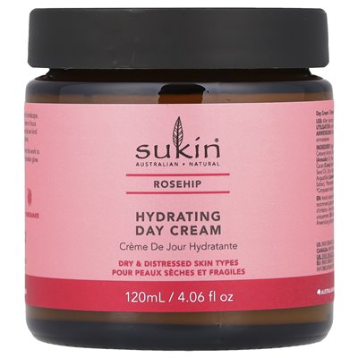 SUKIN, Feuchtigkeitsspendende Tagescreme, Hagebutte, 4,06 Fl Oz (120 ml)