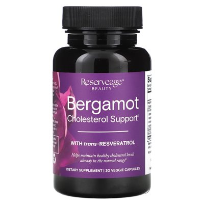 Reserveage Beauty, Bergamot Cholesterol Support, 30 Capsules wegetariańskich