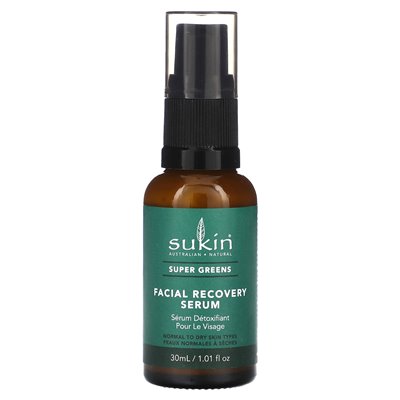 SUKIN, SUPER GREENS, Gesichts-Erholungsserum, 1,01 Fl Oz (30 ml)