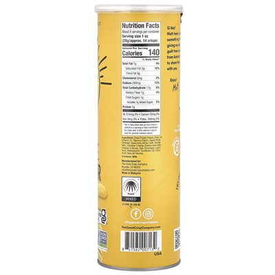 The Good Crisp Company, Kartoffelchips, Weißer Cheddar, 5,6 oz (160 g)