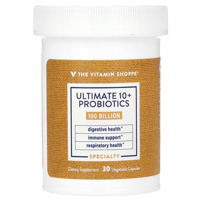 The Vitamin Shoppe, Ultimate 10+ probiotyki, 100 miliardów CFU, 30 kapsułek warzywnych