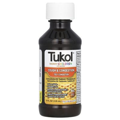 Tukol, miodowe dzieci, kaszel i zatłoczenie, w wieku 4+, naturalny miód, 4 fl oz (118 ml)