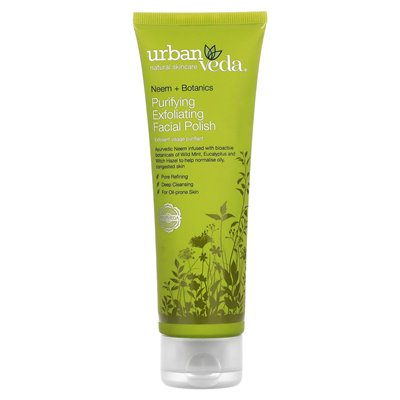 Urban Veda, Cleansing Exfoliating Face Polish, Neem + Botanics, 4.2 Fl Oz (125 ml)