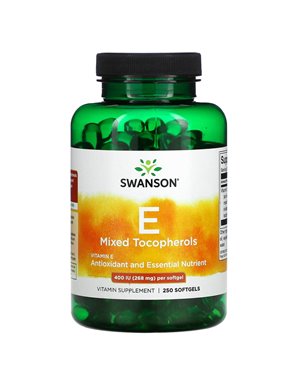 Swanson, Vitamin E, Mixed Tocopheryl, 400 IU (268 mg), 250 Softgels Swanson, Vitamin E, Mixed Tocopheryl, 400 IU (268 mg), 250 Softgels