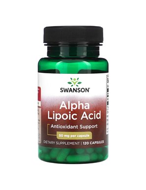 Swanson, Kwas Alfa Liponowy, 50 mg, 120 Kapsułek Swanson, Kwas Alfa Liponowy, 50 mg, 120 Kapsułek