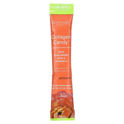 Reservage Beauty, Candy Collagen, Sour Apple, 20 sticks, 0.1 oz (3.35 g)