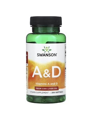 Swanson, Vitamins A and D, 250 Softgels Swanson, Vitamins A and D, 250 Softgels