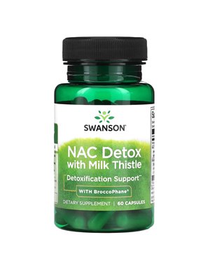 Swanson, NAC Milk Thistle Detox, BroccoPhane, 60 Capsules