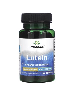 Swanson, Luteina, Wysokiej Mocy, 20 mg, 120 Softgeli
