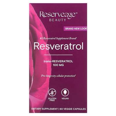 Reservage Beauty, resweratrol, 100 mg, 60 kapsułek wegetariańskich Reservage Beauty, resweratrol, 100 mg, 60 kapsułek wegetariańskich