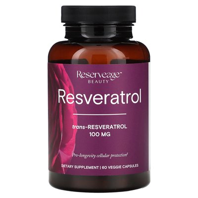 Reservage Beauty, Resveratrol, 100mg, 60 Vegetarian Capsules