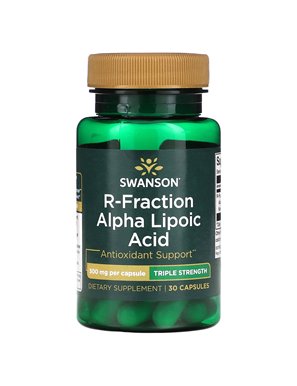 Swanson, R-Frakcja Kwasu Alfa Liponowego, Potrójna Moc, 300 mg, 30 kapsułek Swanson, R-Frakcja Kwasu Alfa Liponowego, Potrójna Moc, 300 mg, 30 kapsułek