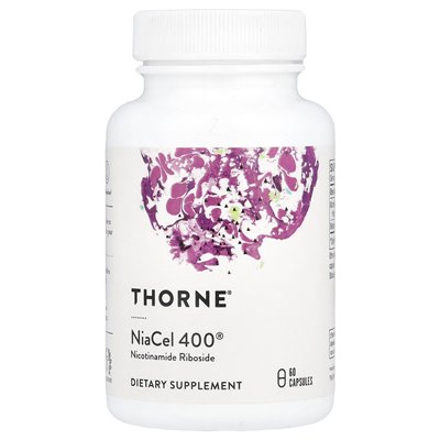 Thorne, Niacel 400®, rybozyd nikotynamidowy, 60 kapsułek