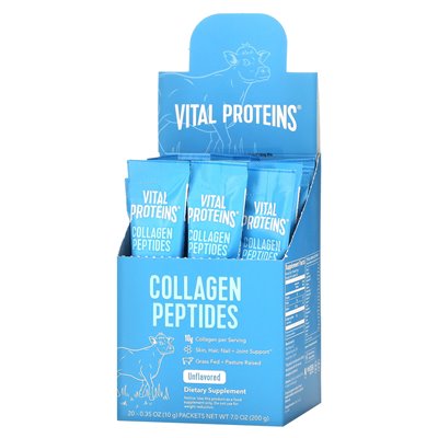 Vital Proteins, Collagen Peptides, Unflavored, 20 Packets, 0.35 oz (10 g) Each