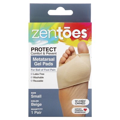 Zentoes, podkładki żelowe śródstopia, małe, beżowe, 1 para