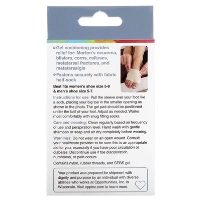 Zentoes, podkładki żelowe śródstopia, małe, beżowe, 1 para