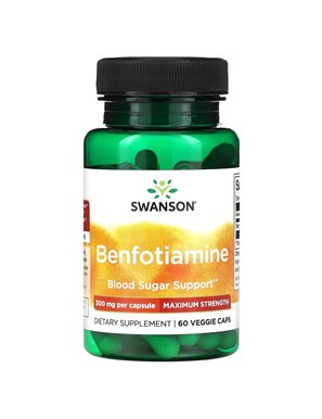 Swanson, Benfotiamina, Maksymalna Siła, 300 mg, 60 Wegetariańskich Kapsułek Swanson, Benfotiamina, Maksymalna Siła, 300 mg, 60 Wegetariańskich Kapsułek