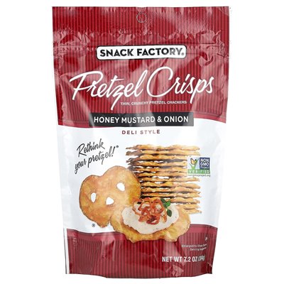 Snack Factory, Brezelchips, Senf und Zwiebeln, Deli Style, 7,2 oz (204 g)
