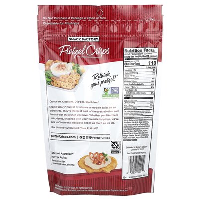 Snack Factory, Brezelchips, Senf und Zwiebeln, Deli Style, 7,2 oz (204 g)