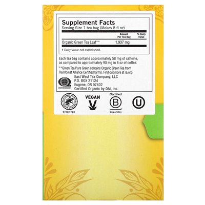 Yogi Tea, Reiner Grüner Tee, 16 Teebeutel, 1,09 oz (31 g)