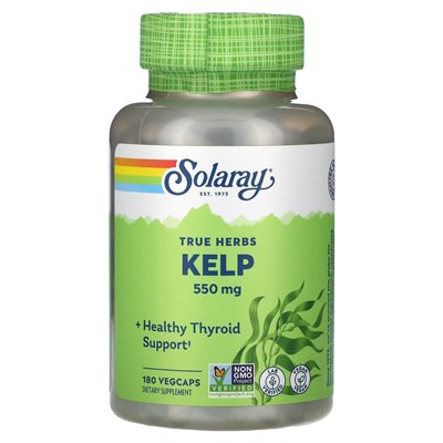 Solaray, True Herbs, Wodorosty, 550 mg, 180 vegetarische Kapseln