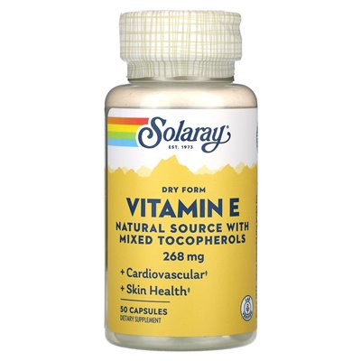 Solaray, Vitamin E, Trockenform, 268 mg, 50 Kapseln