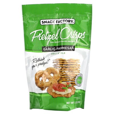 Snack Factory, Pretzel Chips, Garlic Parmesan, Deli Style, 7.2 oz (204 g)