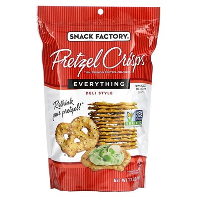 Snack Factory, Pretzel Chips, Everything, Deli Style, 7.2 oz (204 g)