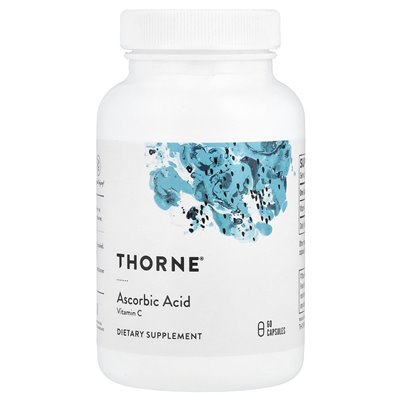 Thorne, kwas askorbinowy, witamina C, 60 kapsułek