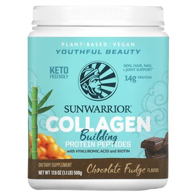 Sunwarrior, Kollagenpeptid-Protein, Schokoladenfondant, 1,1 lbs (500 g)
