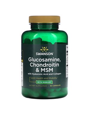 Swanson, Glucosamin, Chondroitin und MSM mit Hyaluronsäure und Kollagen, 90 Kapseln Swanson, Glucosamin, Chondroitin und MSM mit Hyaluronsäure und Kollagen, 90 Kapseln