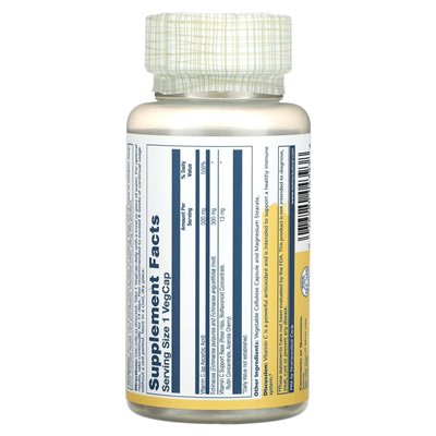 Solaray, Vitamin C, Echinacea, 60 pflanzliche Kapseln