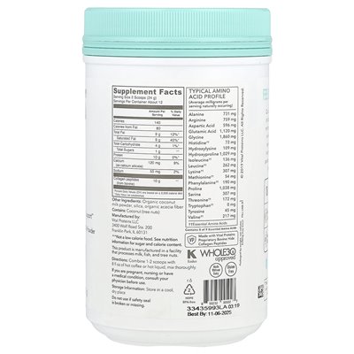 Żywotne białka, kremowa kolagen, kokos, 10,3 uncji (293 g)