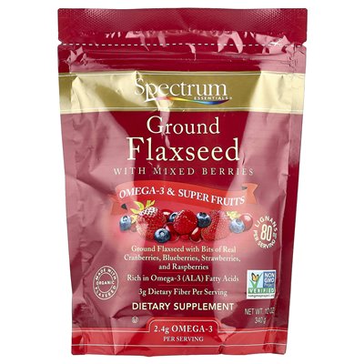 Widmo Essentials, Ground Flaxseed with Mixed Berries, 12 oz (340 g) Widmo Essentials, Ground Flaxseed with Mixed Berries, 12 oz (340 g)