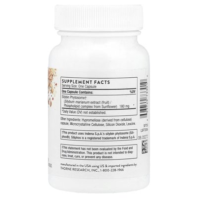 Thorne, Siliphos®, Phytosom mit Thettle-Milch, 90 Kapseln