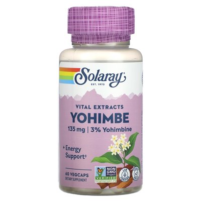 Solaray, Essential Extracts, Yohimbe, 135 mg, 60 Vegetables