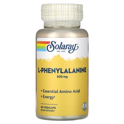 Solaray, L-Phenylalanin, 500 mg, 60 pflanzliche Kapseln